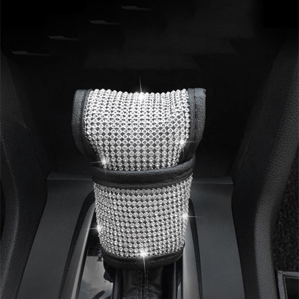 4Pcs/Set Bling Bling Seat Belt Cover & Gear Shift Knob Cover & Handbrake Cover Luster Crystal Diamond Car Decor Accessories for Women Universal 4Pcs/Set Bling Bling Seat Belt Cover & Gear Shift Knob Cover & Handbrake Cover Luster Crystal Diamond Car Decor Accessories for Women Universal