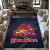 St. Louis Cardinals Crystal Velvet Rug, Custom Name Text Personalized Non‑Slip Floor Mat for Home Decor Gift