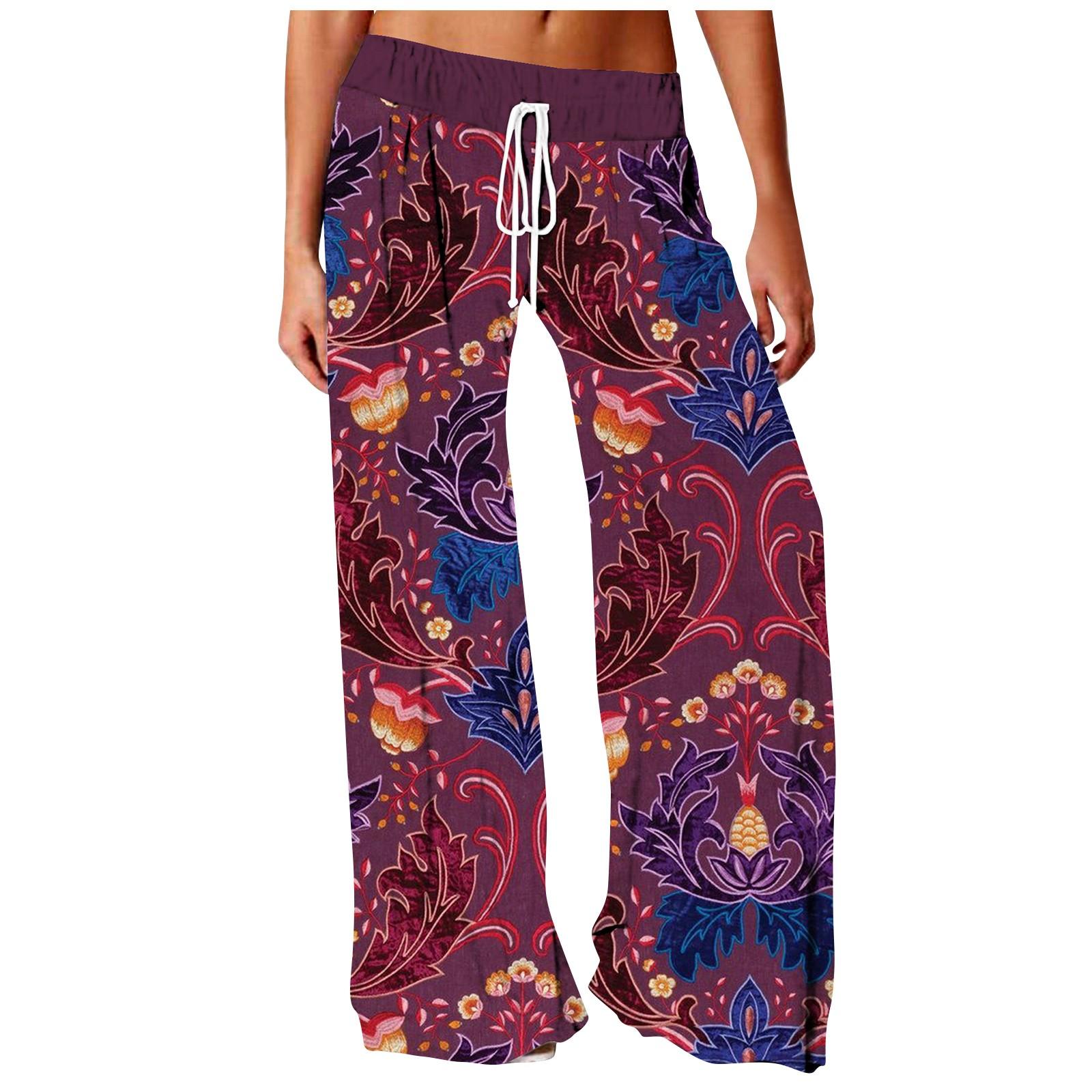 

Женские повседневные модные удобные свободные широкие брюки с принтом для йоги M