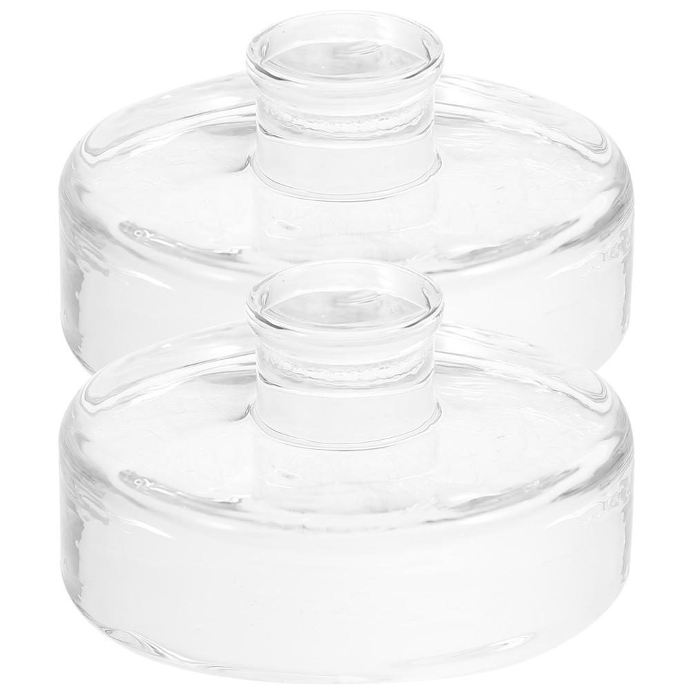 

2 Pcs Fermented Glass Weights Mason Jar Wide Mouth for Pickling Fermenting Jars Lids 7X7X3.5CM