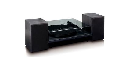  Lenco LS 300 Turntable with Bluetooth Speakers Black, Lenco