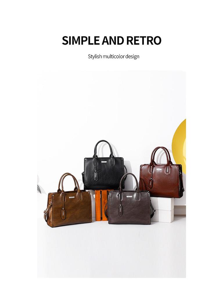 Women's 2025 Trendy Large Capacity Casual Tote Handbag & Crossbody Bag