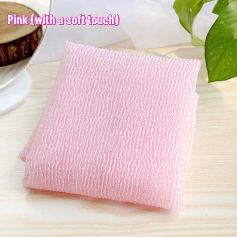 1PCS New Exfoliating Nylon Bath Shower Body Cleaning Washing Scrubbing Towel Scrubber Nylon Sponge Bath Accessories Rich Bubbles