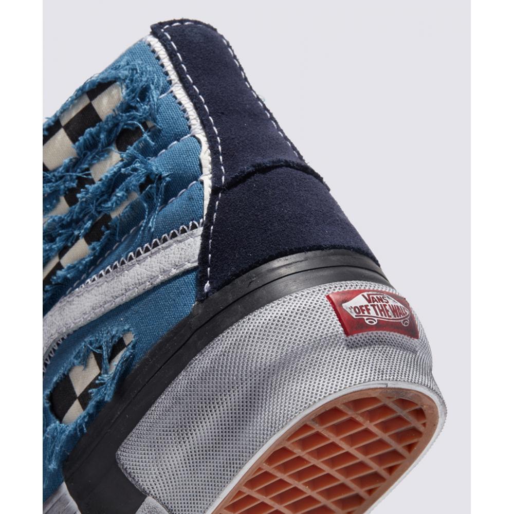 Vans Skate High Reconstructed    Stressed Check  Navy Vn0005ukngj1