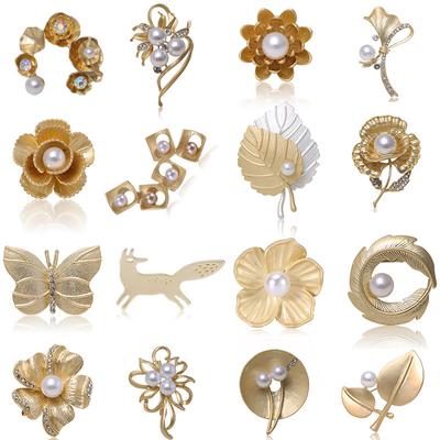 Vintage Topa Brand Palace Flower Leave Brooch Pin Women's Men's Clothing Coat Plant Matte Brooches Badges Trendy Buckle Pin Gift