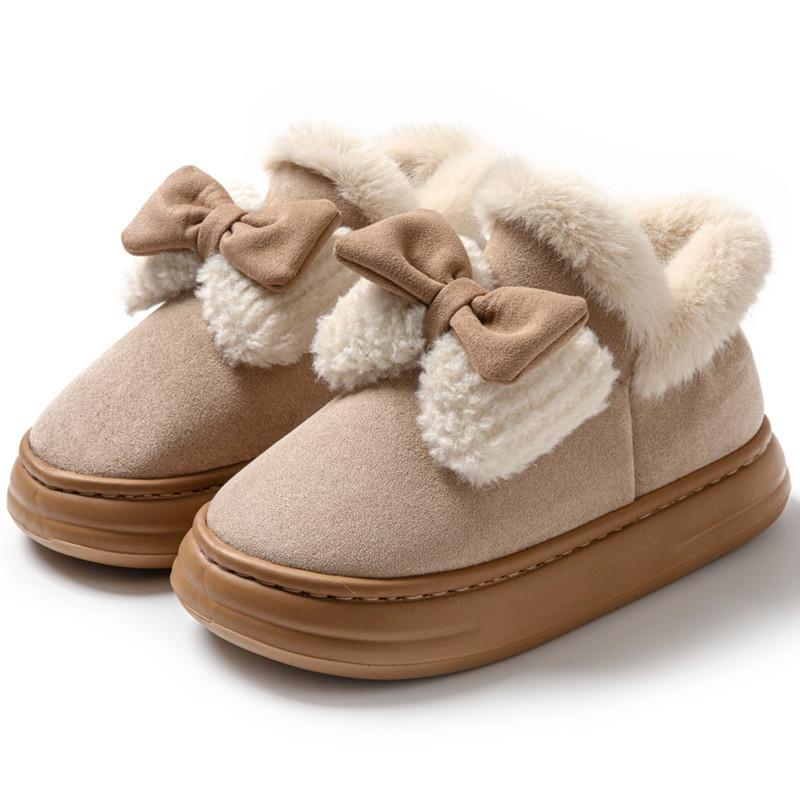 2025 New Waterproof Cotton Shoes for Women Winter Indoor Plush Warm Couple Cotton Shoes Outdoor Anti Slip Platform Women's Shoes