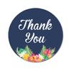 Darling Souvenir Personalized Floral Border Elegant 1.6 Inches Round Thank You Stickers DIY-45