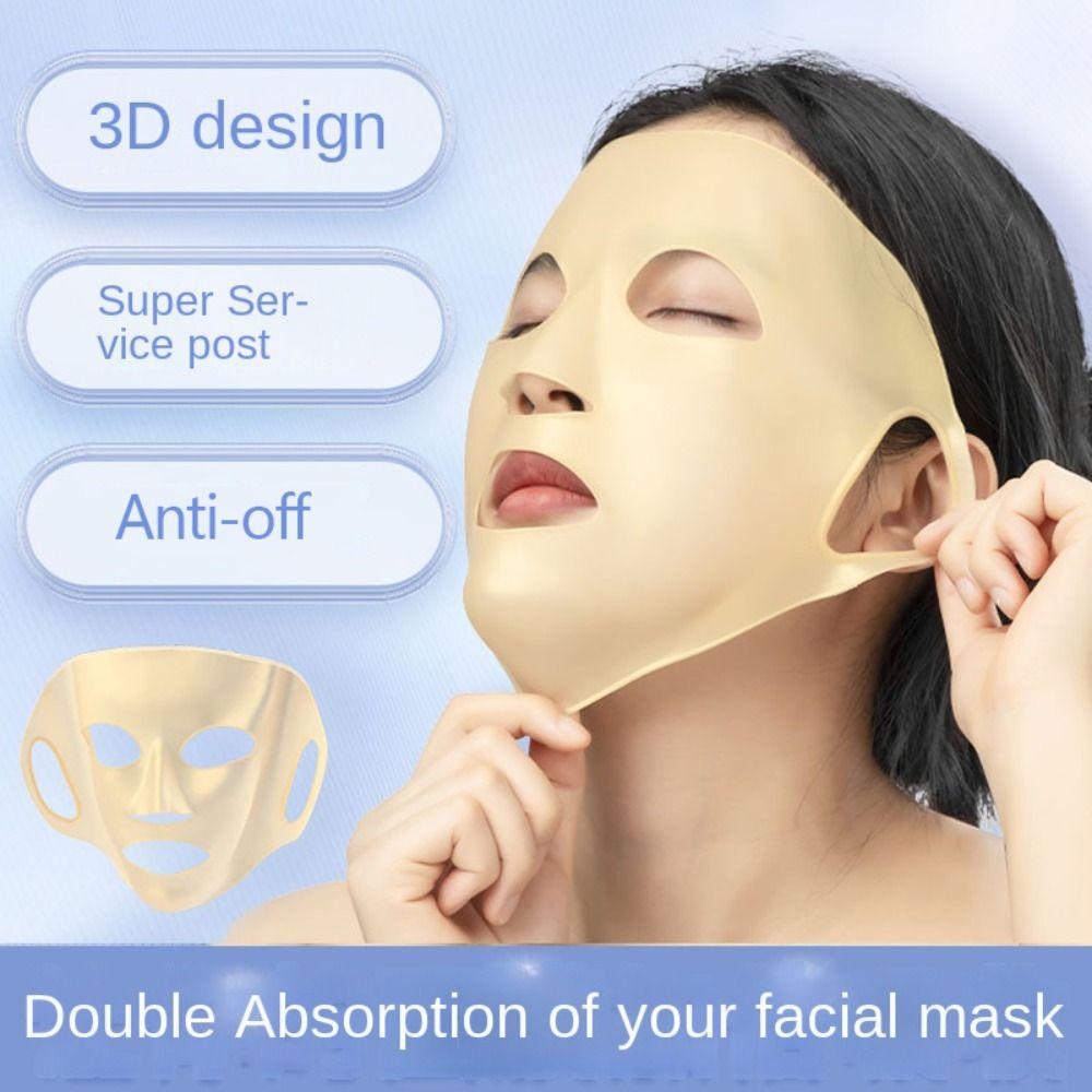 Evaporation Reusable Masks Holder 3D Silicone Face Mask Holder Gel Sheet Mask Facial Masks Cover