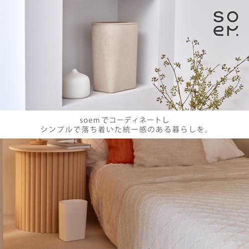Soem [Space-saving] Slim Trash Can 1.6L with Hanging Hook CGY [Made In Japan] Dust Box Wall-mounted Car Tabletop Compact Small Gift (Charcoal Gra