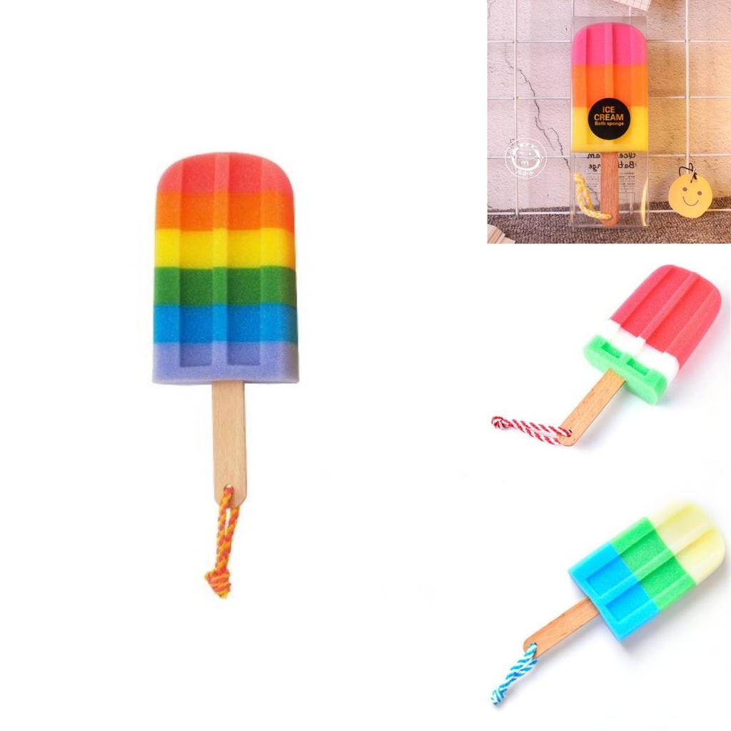 Creative Ice Cream Sponge Bath Brush For Kids With Gentle Cleaning Fun