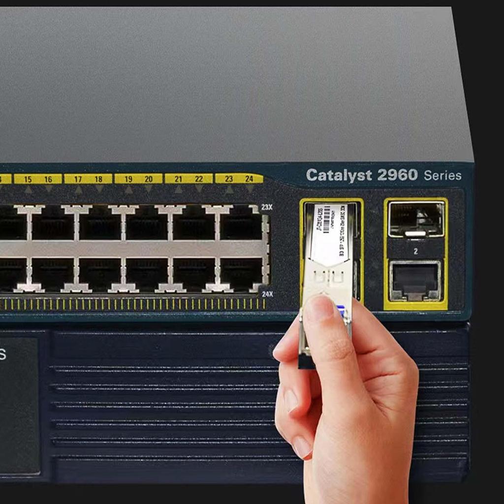In Stock: 1.25G Gigabit Single Mode Dual Fiber LC SFP Optical Module, 10km-120km Range, 1310nm Wavelength, Universal Compatibility
