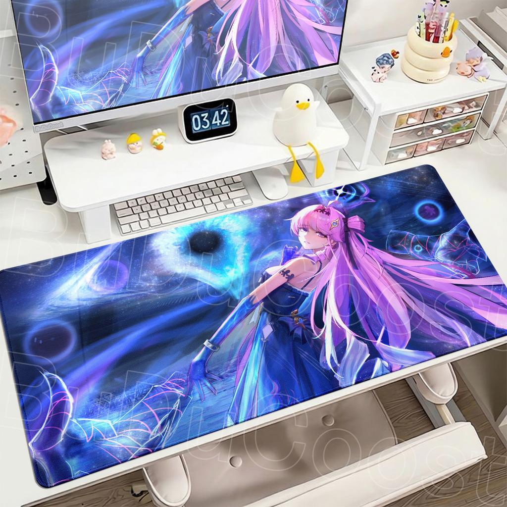 Denia Cute Gaming Wuthering Waves Mousepad 400x900mm Non-slip Rubber Keyboard Mat HD Printing Anime Girls Office Extend Desk Pad