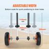 SucceBuy 280lbs Kayak Trailer Cart Detachable Canoe Trolley Cart with 10'' Solid Tires & Adjustable Width for Boat Accessories