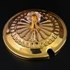 Seasoning Jar,Golden Alloy With lid Glass Tall Feet Salt Container,Coffee Beans Storage Jar,Kitchen Desktop Decoration Tools