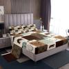 Wild Animal Checkered Pattern Bed Hat Four-Piece Bedding Set Bedroom Dormitory Bedding Decoration