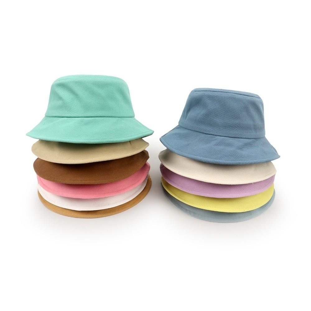 Sun Visor Kids Bucket Hat Solid Color Fisherman Cap Casual Children Panama Hat Outdoor