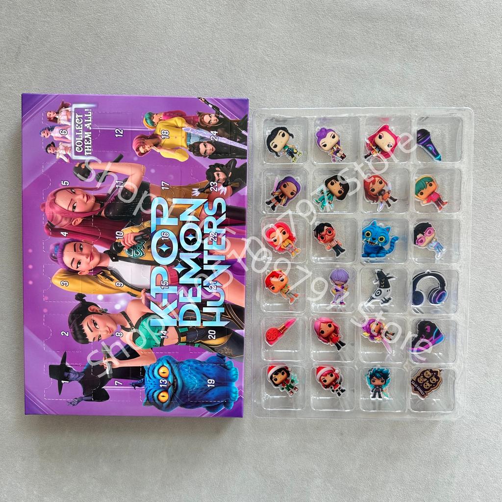 Kpop Demon Hunters Advent Calendar Huntrix Rumi Mira Zoey SAJA Boys Derpy Tiger New Year's Decor Christmas Countdown Toys Gifts