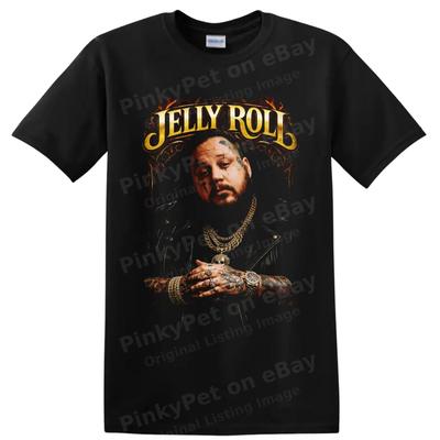 Jelly Roll Country Singer T Shirt W/ Tattooed Portrait Graphic Music Fan Gift