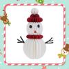 3D Christmas Ornament Made of Paper with Honeycomb Structure, Snowman, Home Decoration, Table
