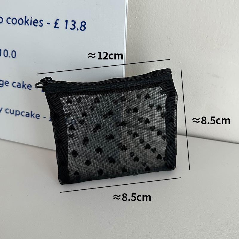 

Сетчатая косметичка в японском стиле: Компактное, многофункциональное хранилище для помады и аксессуаров trapezoidal small size 8.5*8.5*12 чёрный