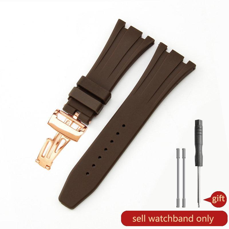 Silicone Watch Strap for AP Aibi 15400 Royal Oak Series Waterproof Sweat-Proof Rubber Watch Band Men's Accessories 26mm27mm28mm