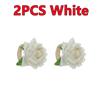 6-2PCS Artificial Flower Napkin Rings Rose Napkin Ring Serviette Buckles Holder Table Decoration Wedding Valentine's Day Party