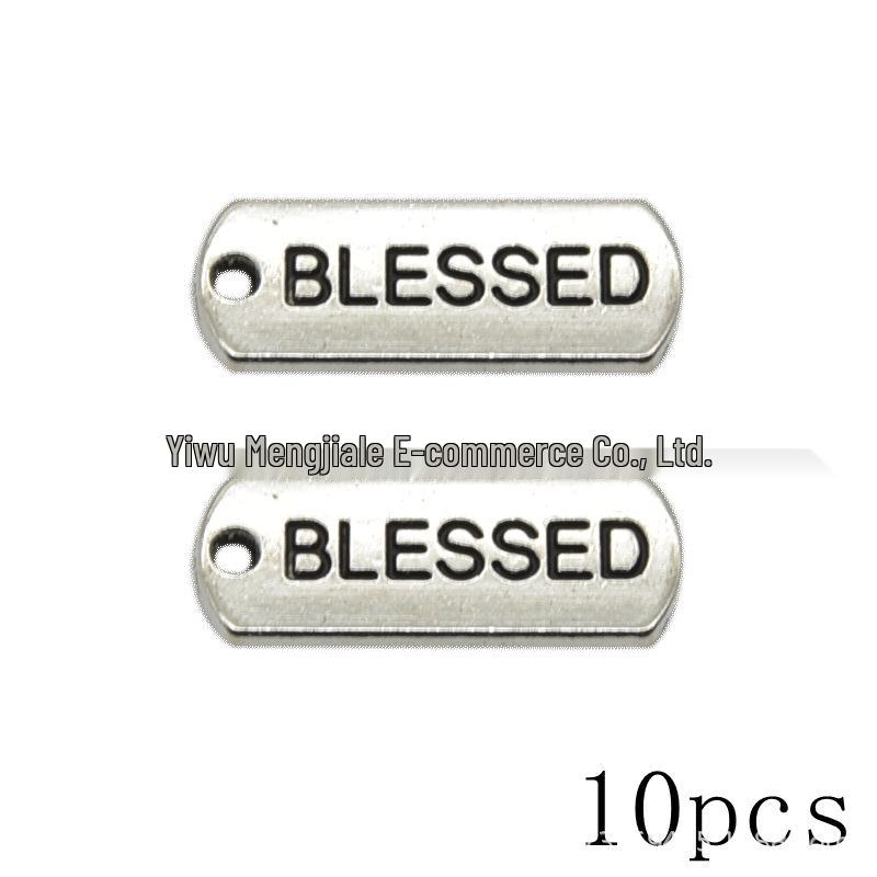 DIY Vintage Gold Inspirational Word Tag Pendant for Jewelry Making