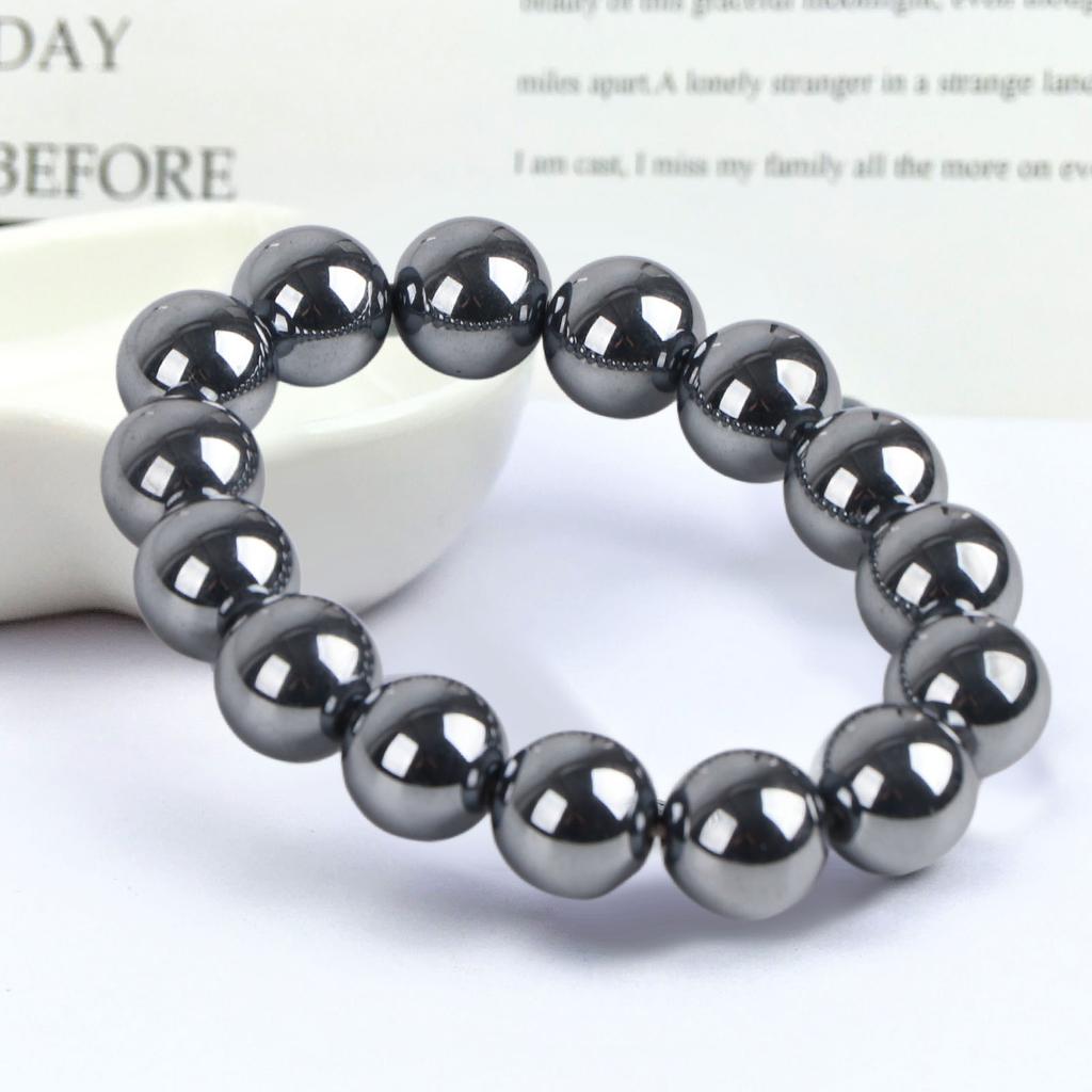 Terahertz Bracelet   Round Beads Unisex Terahertz Healing Stretch Bracelet