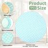 Elastic Round Table Cover PVC Waterproof Oil Proof Round Tablecloth Home Desktop Decoration Dining Table Cover for 110-140cm