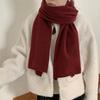 Japanese And Korean Autumn And Winter Solid Color Wool Blended Scarf Warm Simple High-End Versatile Scarf Direct Sales Women