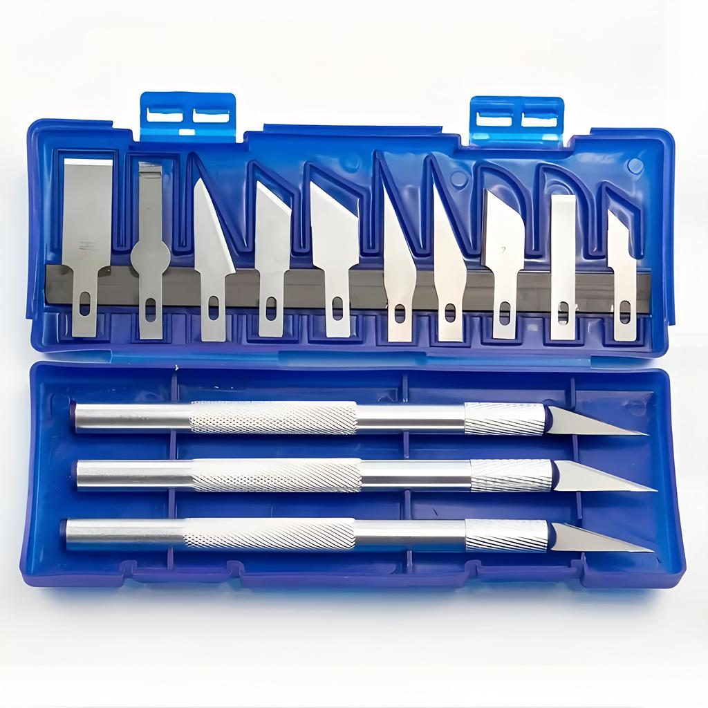 13 piezas de cuchillo para tallar metal, estilo bolígrafo, sello artístico, corte manual, combinación de recortes de papel, dispositivo antideslizante, herramienta de reparación de precisión DIY