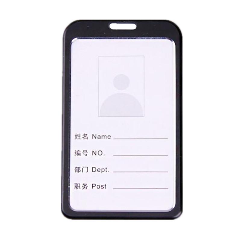 1 Set Aluminum Alloy Card Holder with ABS Retractable Badge Reel Pull ID Card Badge Holder Nurse Badge Lanyards School Supplies
