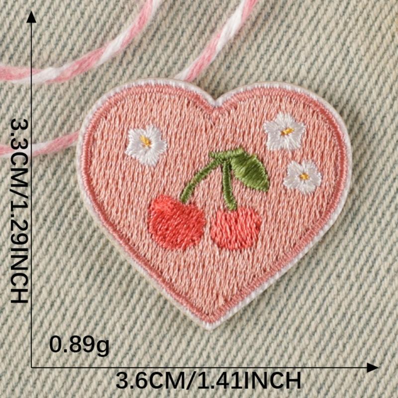 16 Pcs Love Heart Embroidered Patches Iron On Patches Bows Repair Patches Flower Sewing Patches for Clothes Bag