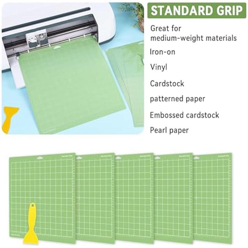 2025 Trend 5Pcs Cutting Mats For Cricut-12X12inch Green Standard Grip Cutting Mats For Cricut Explore Air 2/ Maker 2/3 Accessori