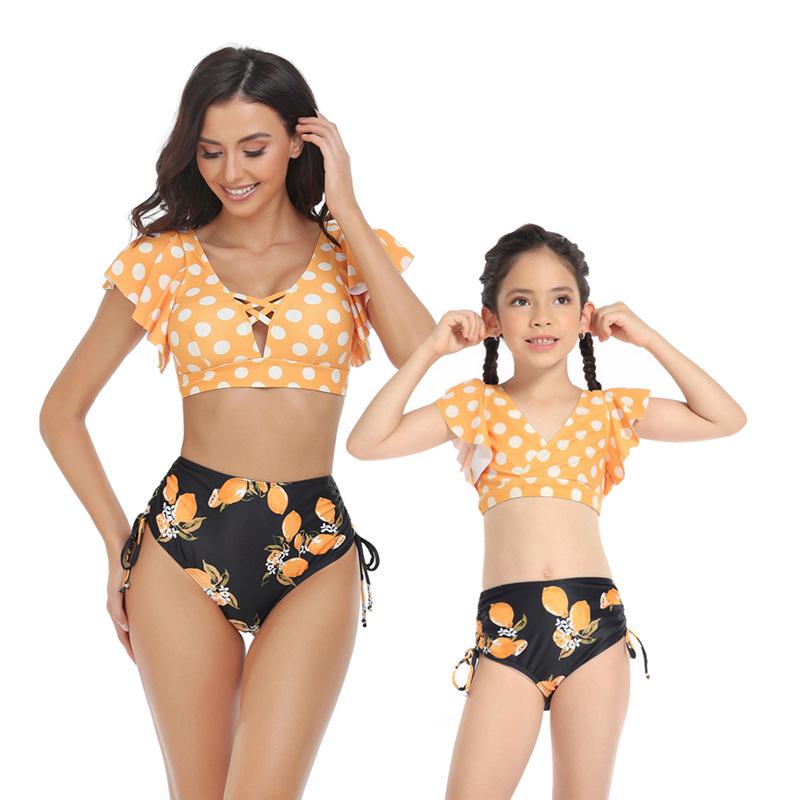 2024 Women's Split Swimsuit with Parent-Child Design - European and American Style Bikini