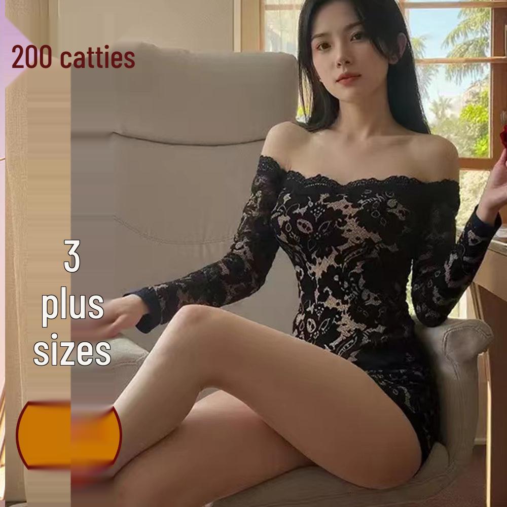 

Сексуальное кружевное облегающее платье на одно плечо One Size