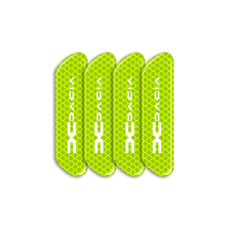 4pcs Car Door Reflective Strips security Warning Stickers For Dacia Duster Logan Sandero 2 Mcv 2 Sandero MK Cilo Stepway Dokker