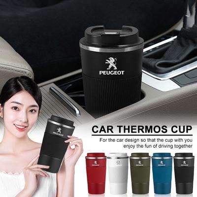 500ml Stainless Steel Coffee Tumbler Thermos Cup Portable Travel Thermal Mug For 206 208 306 307 308 407 408 508 2008 3008 407 508 2008 5008
