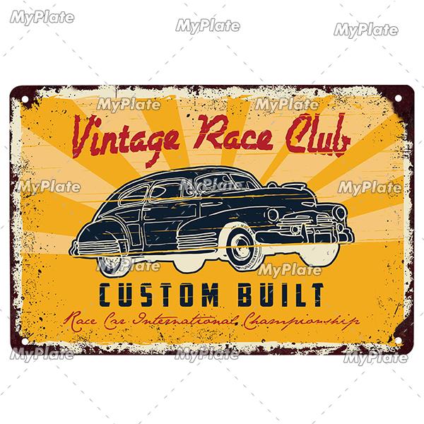 Garage Metallskylt Metallaffisch Plåtskylt Plack Metall Vintage Väggdekor för Bar Pub Motorcykelklubb Man Cave Tool Regler Affisch