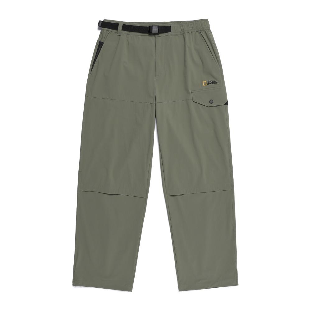 NATIONALGEOGRAPHIC N262Upt100 Sandwave Semi-Loose Fit Belted Pants Military Khaki