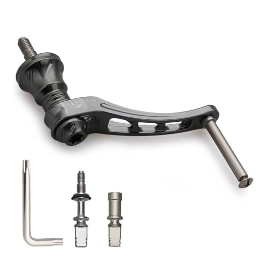 HEIGHTEN 45-50mm Adjustable Reel Handle (No Knob) Universal for SHIMANO and DAIWA Spinning Reels, Ar