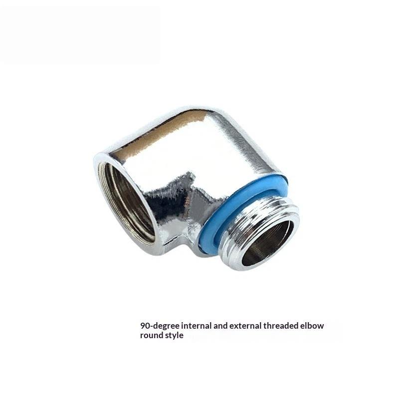 Латунный угольник 90 градусов с резьбой G1/4'' (наружная на внутреннюю) для адаптации шланга компрессора аэрографа
