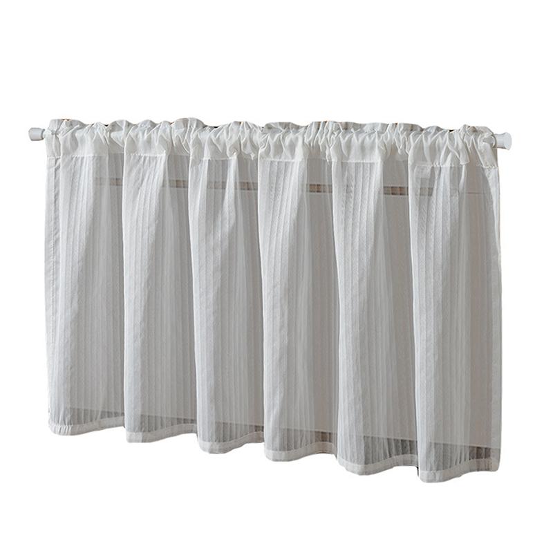 Modern Simple Solid Color Venetian Blinds Curtains Punch-Free Coffee Curtains Cabinet Blocking Curtains Short Curtains