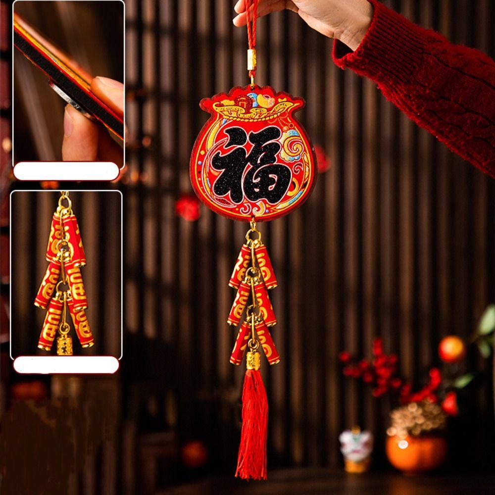 Rote Neujahrsdekoration Traditionelles Pferdejahr Hängende Ornamente Heimdekoration