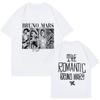 Bruno Mars Print Vintage Tshirt The RoUnisextic Tour Graphic T Shirt Unisex Women Fashion EU Size Short Sleeve Top Clothes