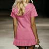 Women's Short-sleeved Casual Dress With Fashionable Hood And Sexy Short Skirt