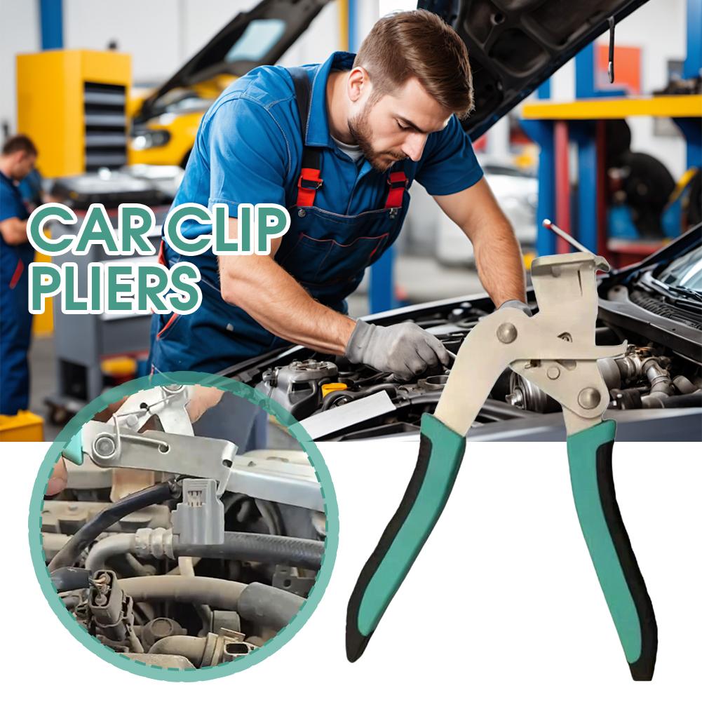 Car Clip Pliers Car Panel Removal Tool With Rubber Fastener Rivet Tools, Professional Auto Repair Kit For Plastic/Nut Removal