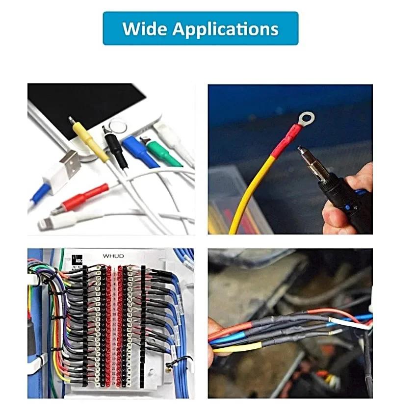 580PCS/Box 2:1 Heat Shrink Tubbing Kit Thermoresistant Tube Assorted Wire Cable Insulation Sleeving Heat Shrink Tube Set
