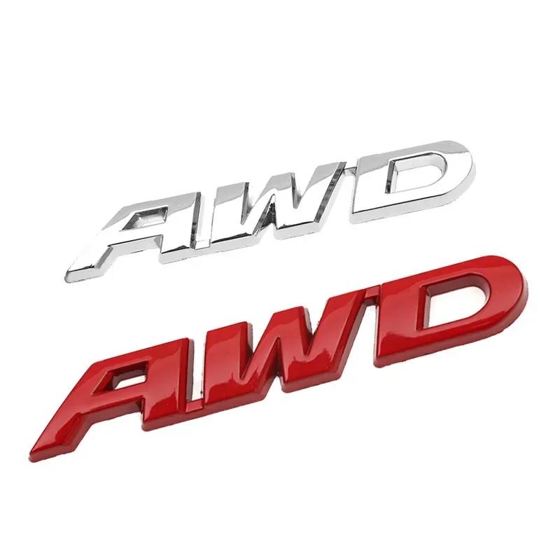 3D Metal AWD Letters Car Rear Trunk Fender Emblem Badge Sticker for Honda CR-V HR-V Pilot Passport Ridgeline Accessories air256