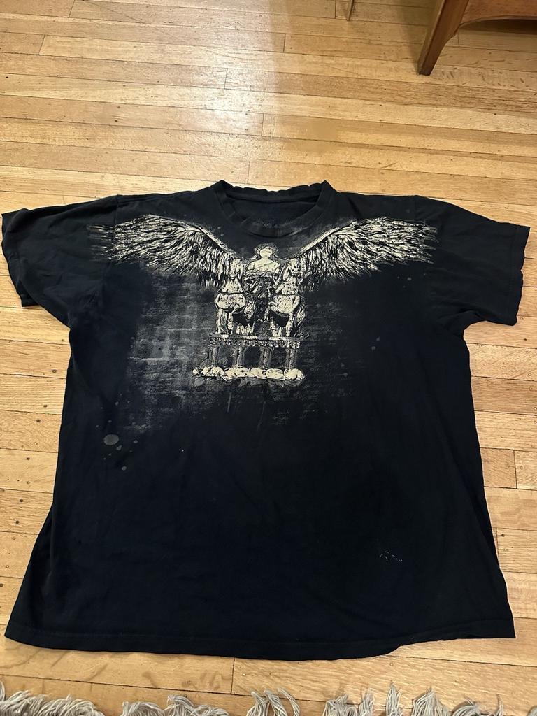 Classic Y2k Gothic Style Tshirt Print Oversized T Shirt High Street Shirts Gothic Round Neck Cotton Tops New Unisexs Unisex T Shirt